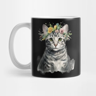 Ocicat Cat Flowers Water Color Cat Mom Mother's Day Gift Mug